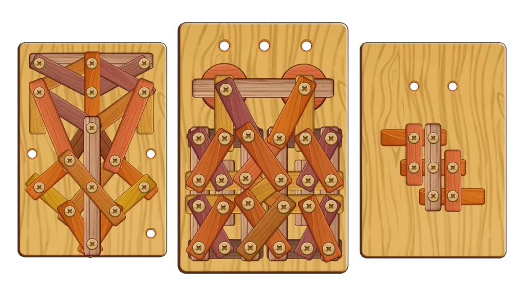 Wood Nuts & Bolts Puzzle Mod Apk (Unlimited Money) Unlocked